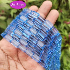 1 String/Line Crystal Fire Polished Glass Beads Cube Shape