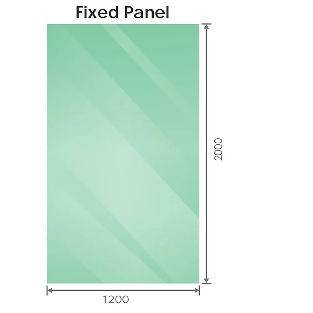 100x100cm Corner Frameless Shower Screen with Black Channel and SS Hinges, Square Knob Handle