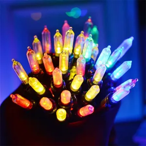 10M 100LED Halloween Lights Incandescent Christmas Mini Lights Battery Powered Clear Light String For Indoor Outdoor Patio Tree