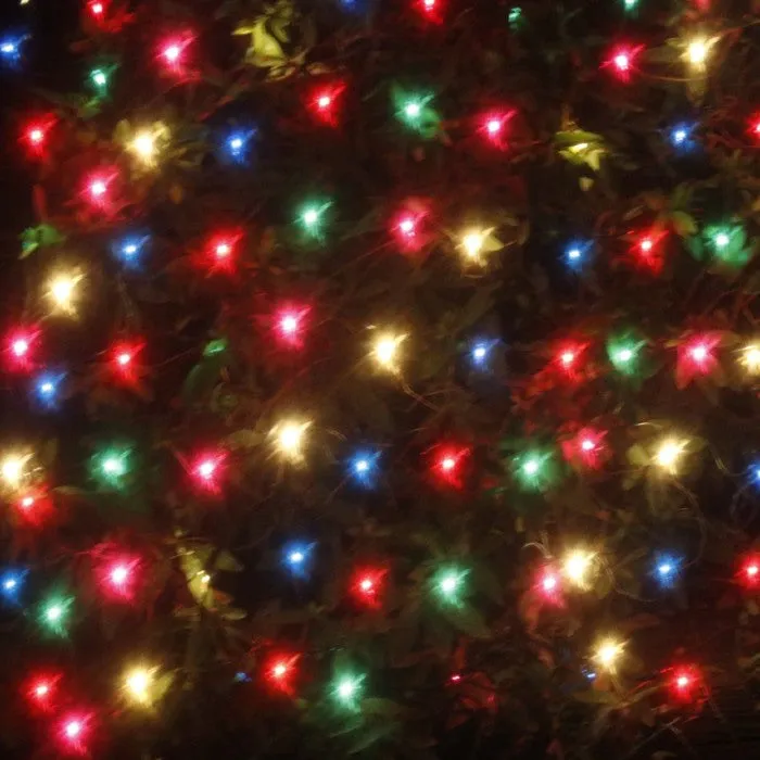 150-bulb Multicolor Net Lights, Green Wire