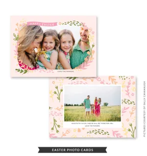 5x7 Easter Photo Card | Easter Leaves