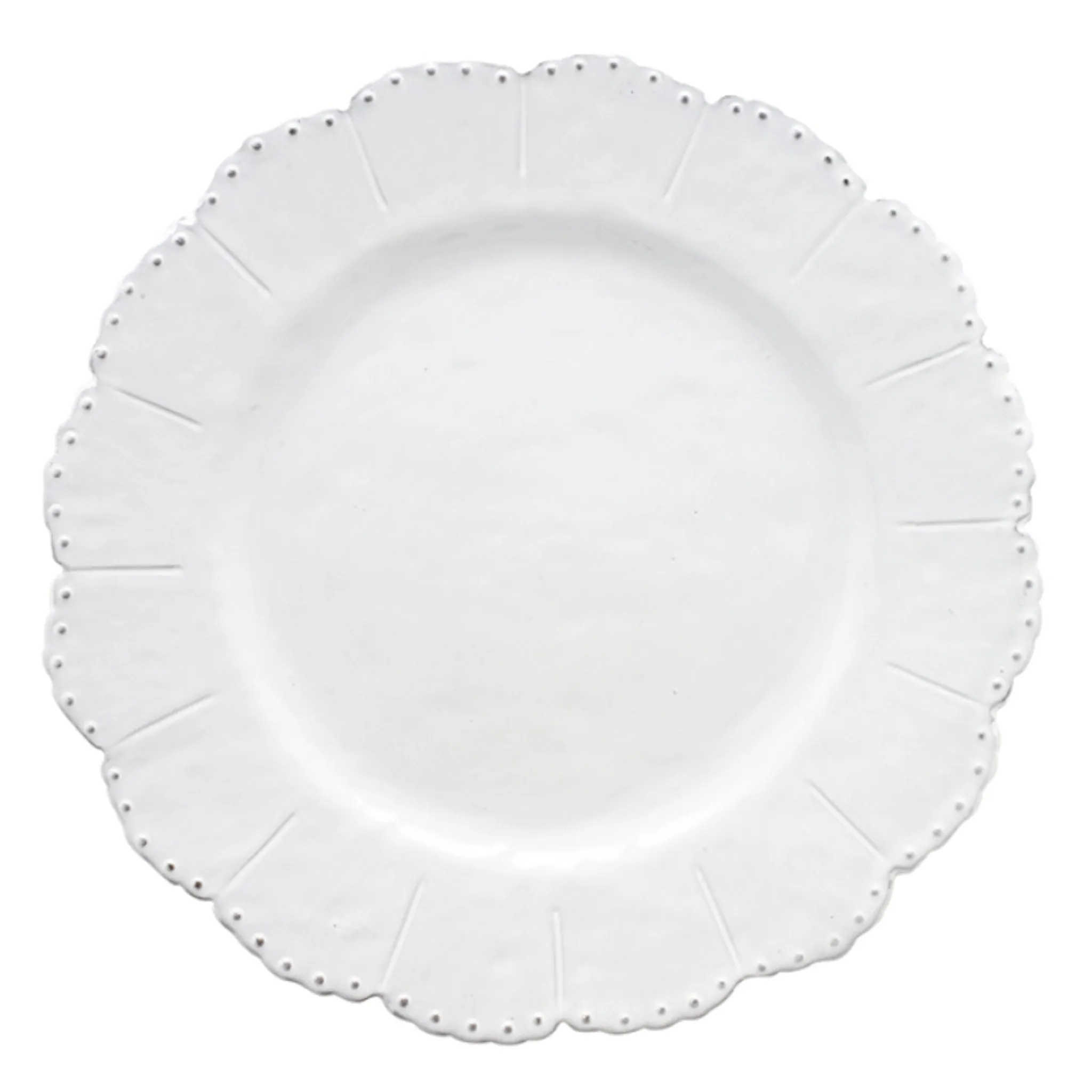 Bella Bianca Beaded Dinner Plate