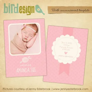 Birth Announcement | Flower frame