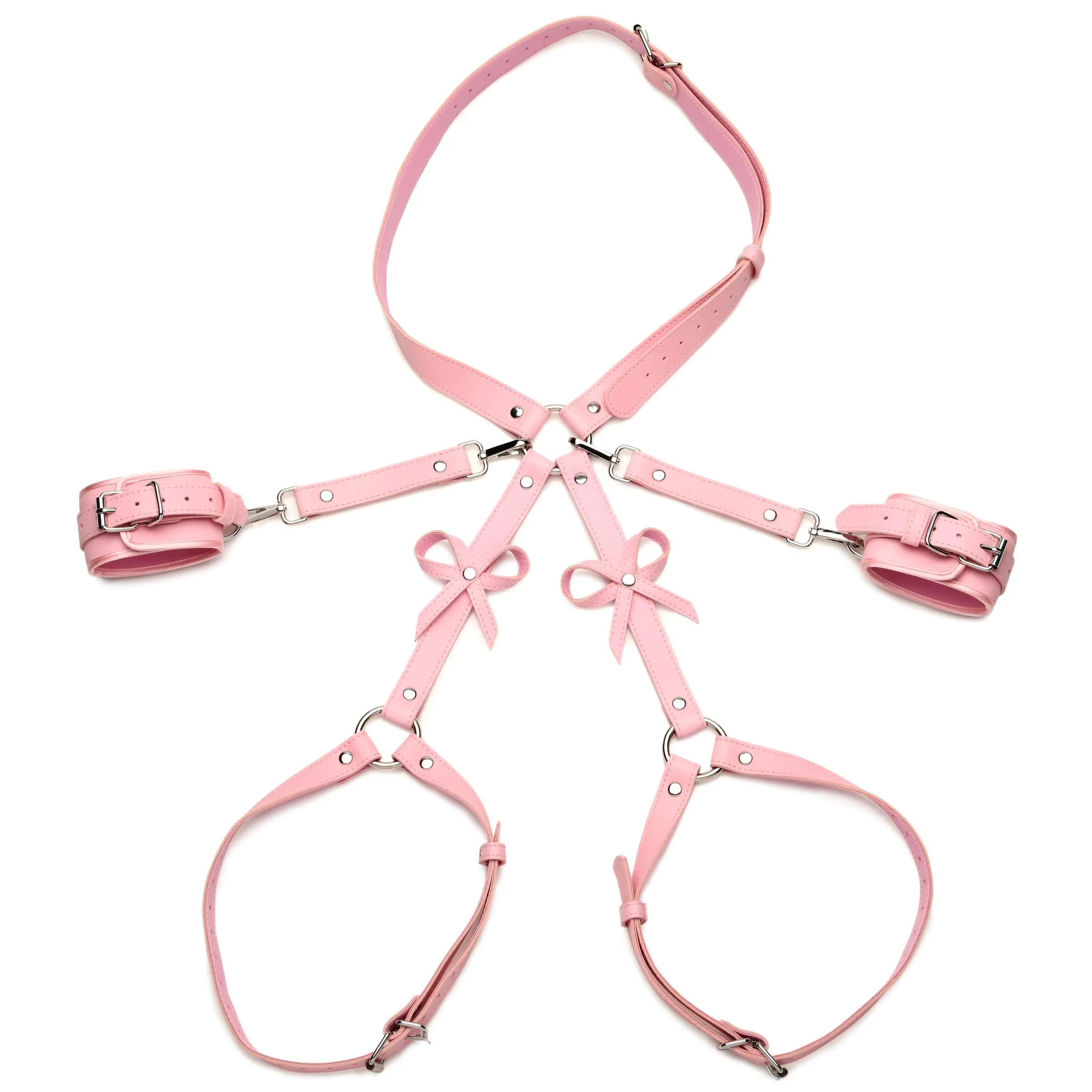 Bondage Harness w/ Bows - XL/2XL - Pink