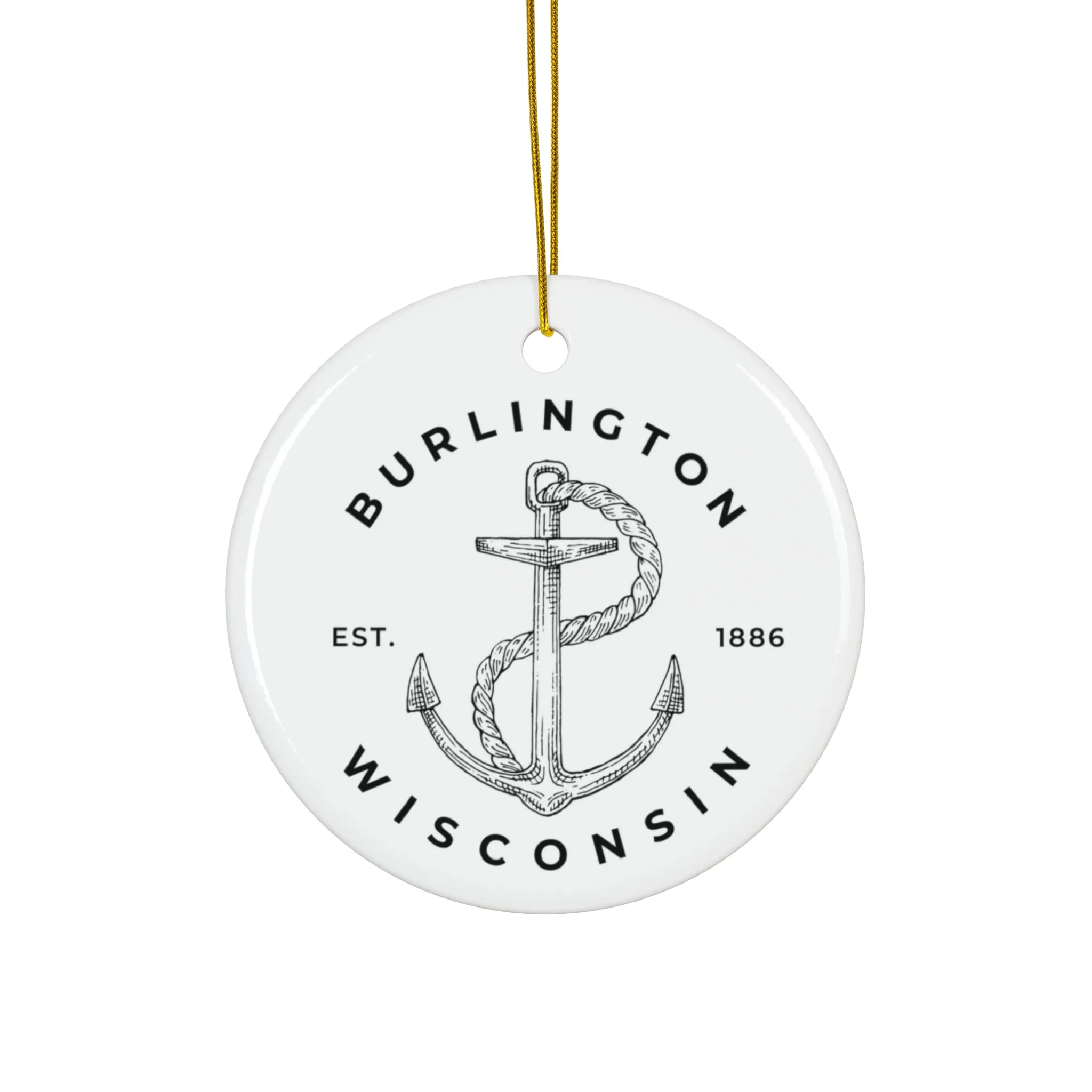 Burlington Wisconsin Nautical Ornament