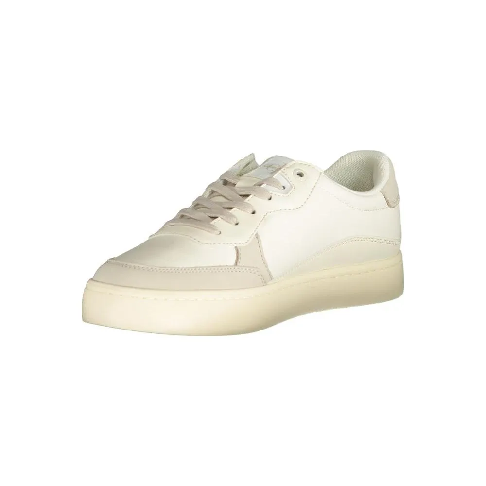 Calvin Klein Elegant White Sneakers with Contrast Accents