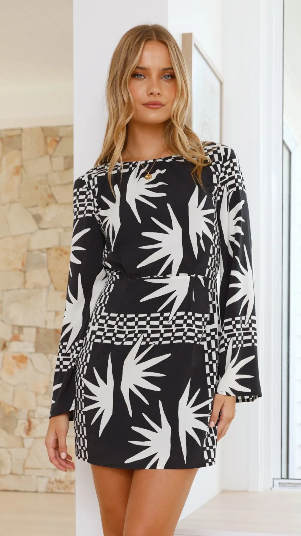 Carinna Mini Dress - Kahlo Print