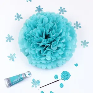 Carribean blue / Tifanny's blue tissue paper pom pom