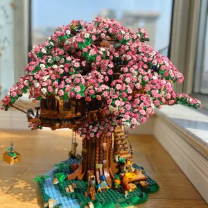 Cherry Blossom Bonsai Tree Building Blocks Sets