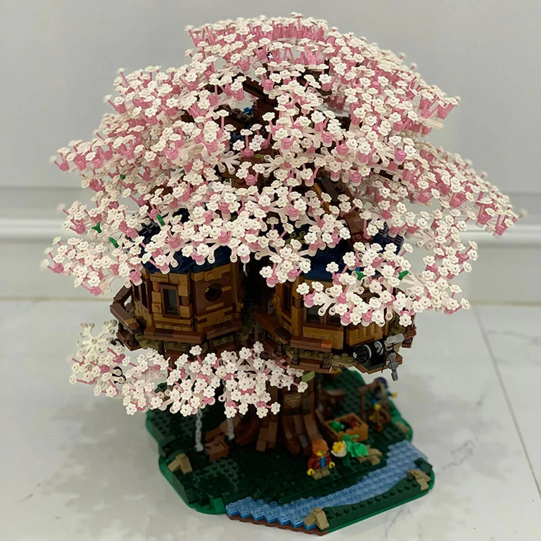 Cherry Blossom Bonsai Tree Building Blocks Sets