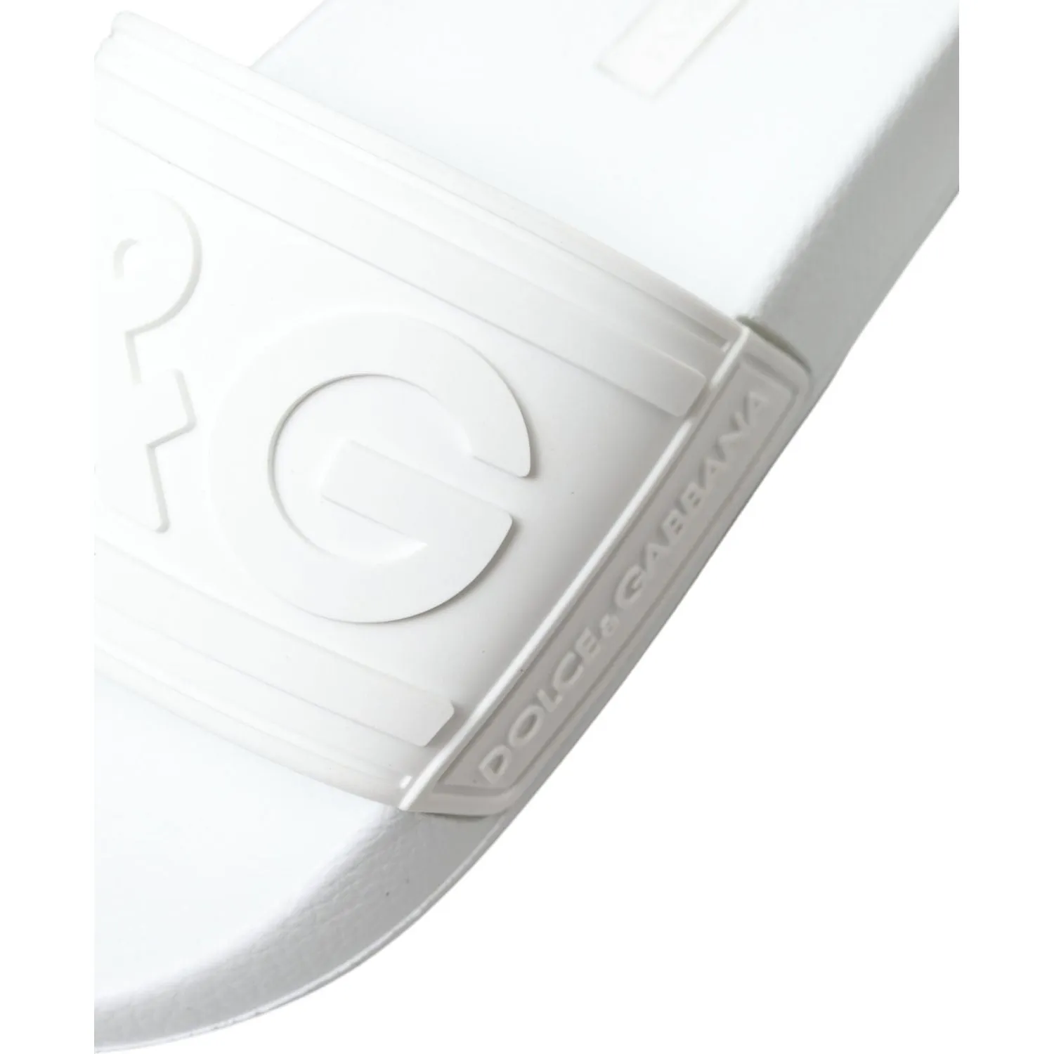 Dolce & Gabbana Elegant White Logo Slides