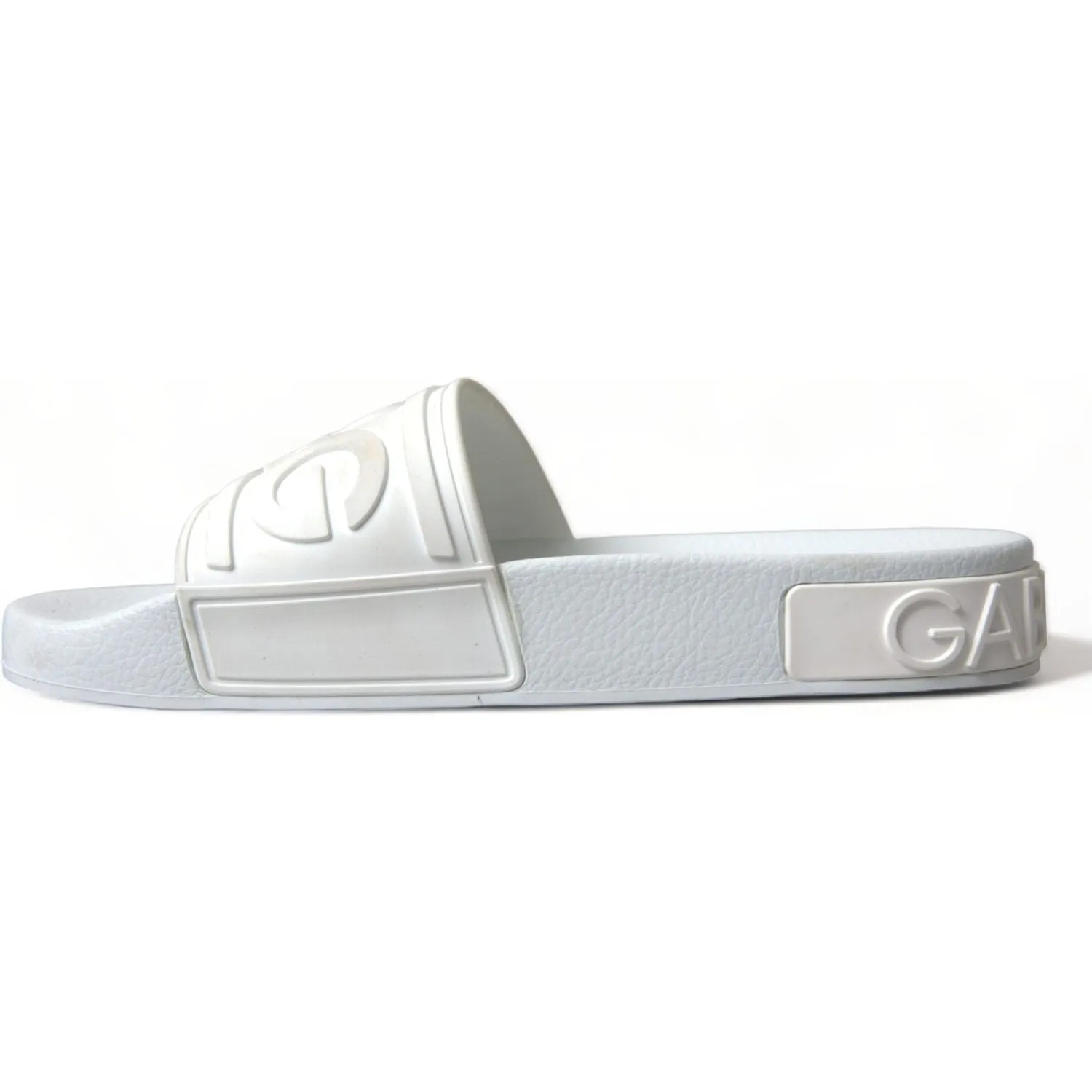 Dolce & Gabbana Elegant White Logo Slides