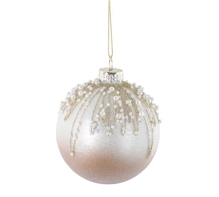 Elegant Champagne Glass Christmas Ornament