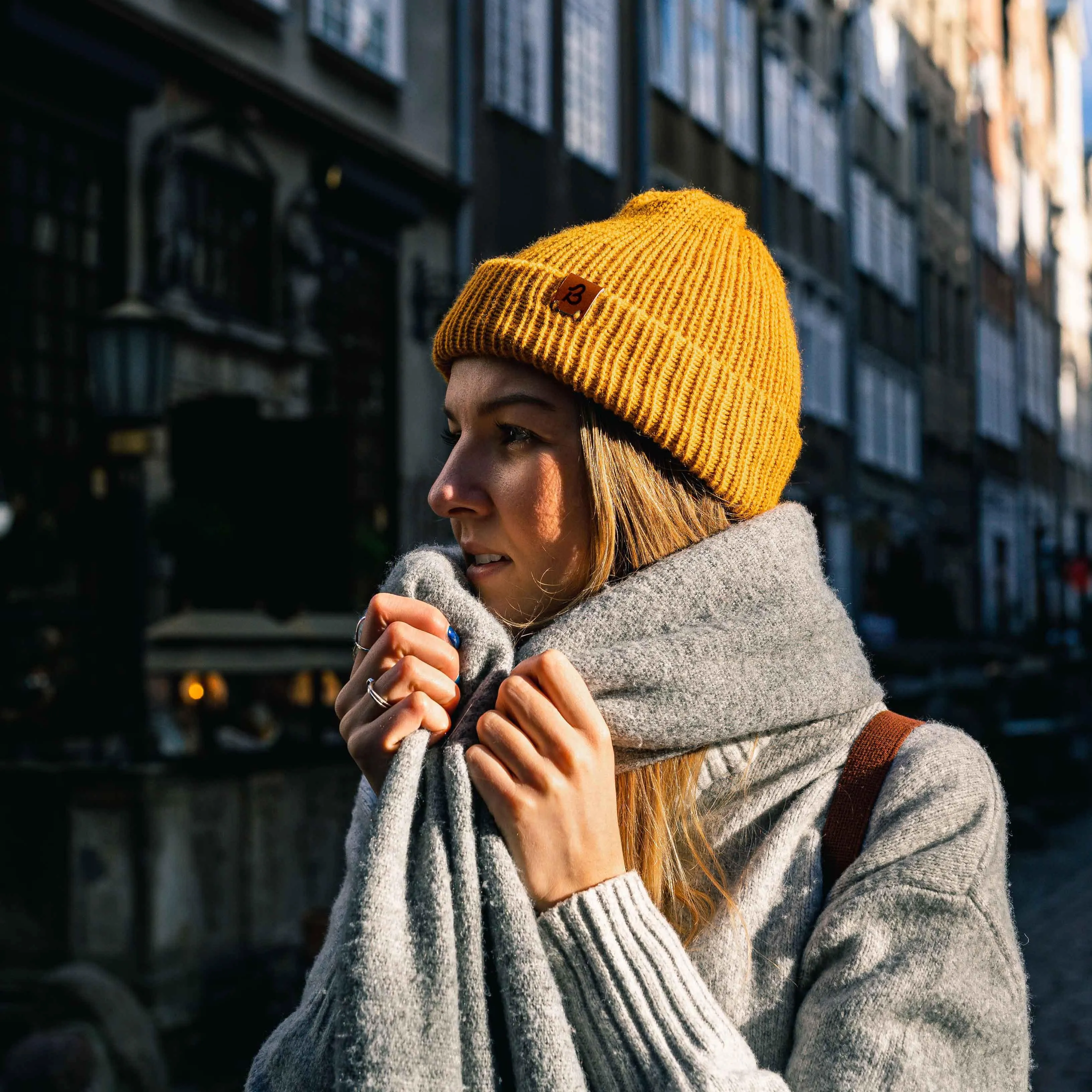 Grey Mix Slack Fit Wooly Hat