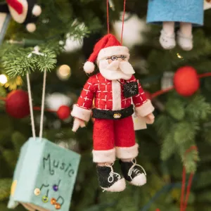 Hipster Santa Ornament