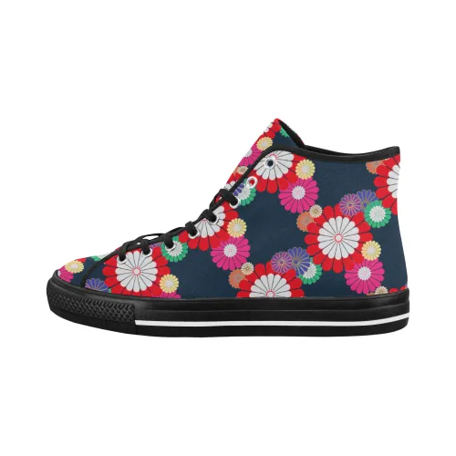 Kiku Floral Pattern Equil High Tops - Womens