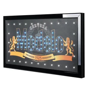 Licensed Modelo Framed Flashing LED Marquee Wall Sign (19"x10")