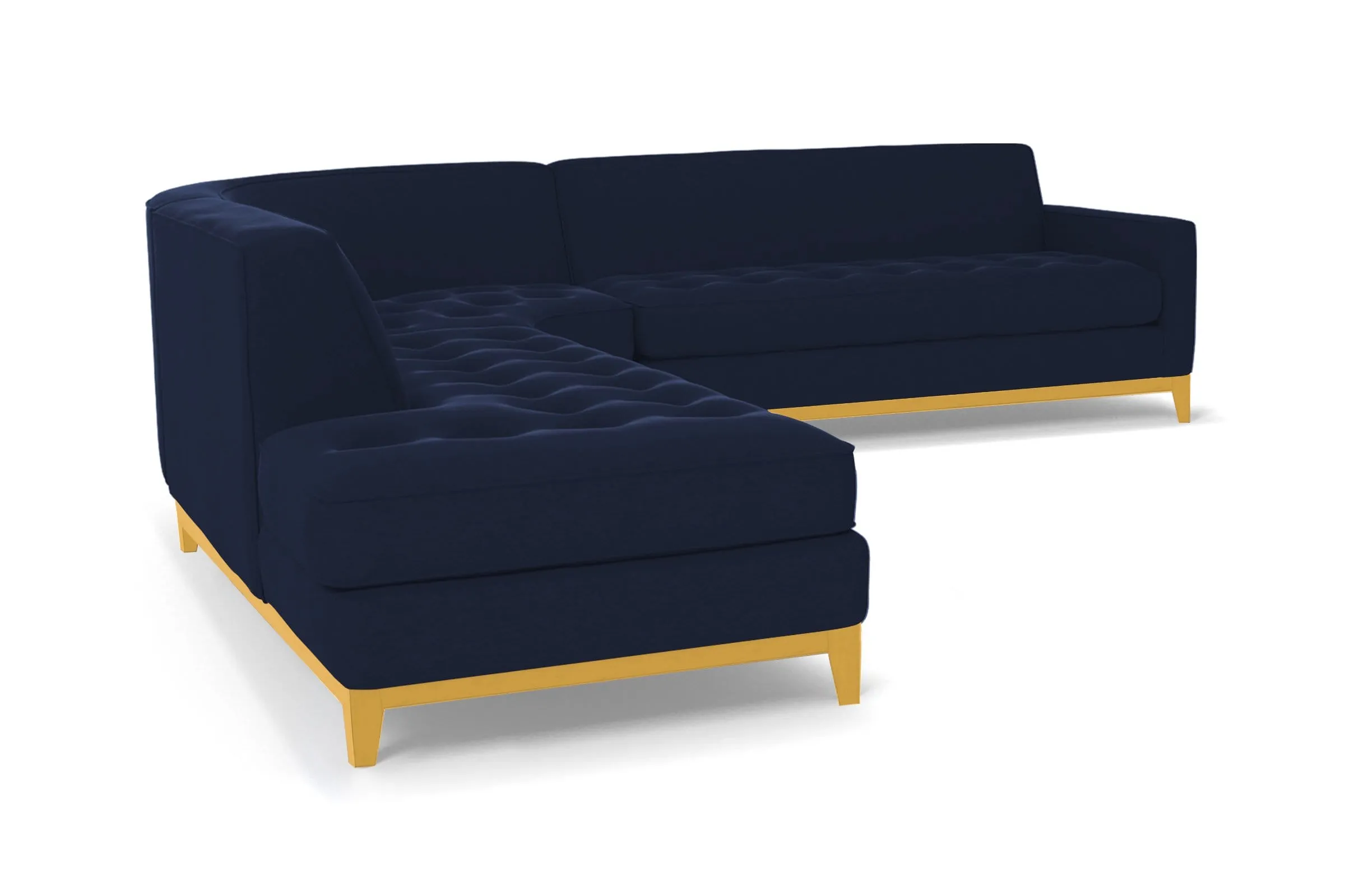 Monroe Drive 3pc Sectional Sofa :: Leg Finish: Natural / Configuration: LAF - Chaise on the Left