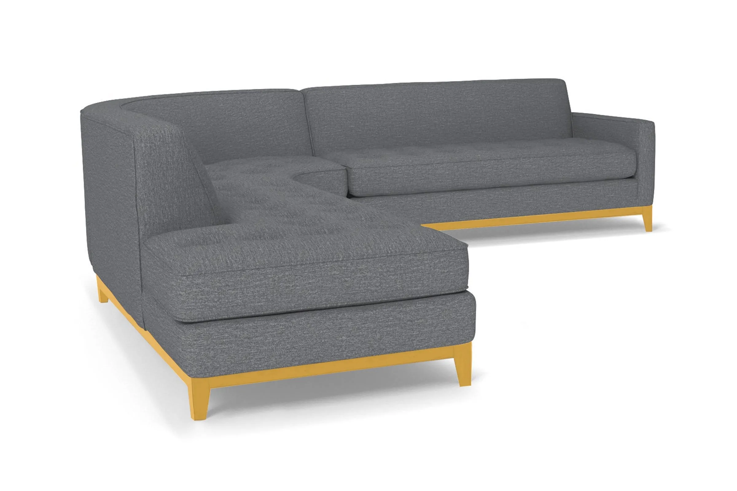 Monroe Drive 3pc Sectional Sofa :: Leg Finish: Natural / Configuration: LAF - Chaise on the Left