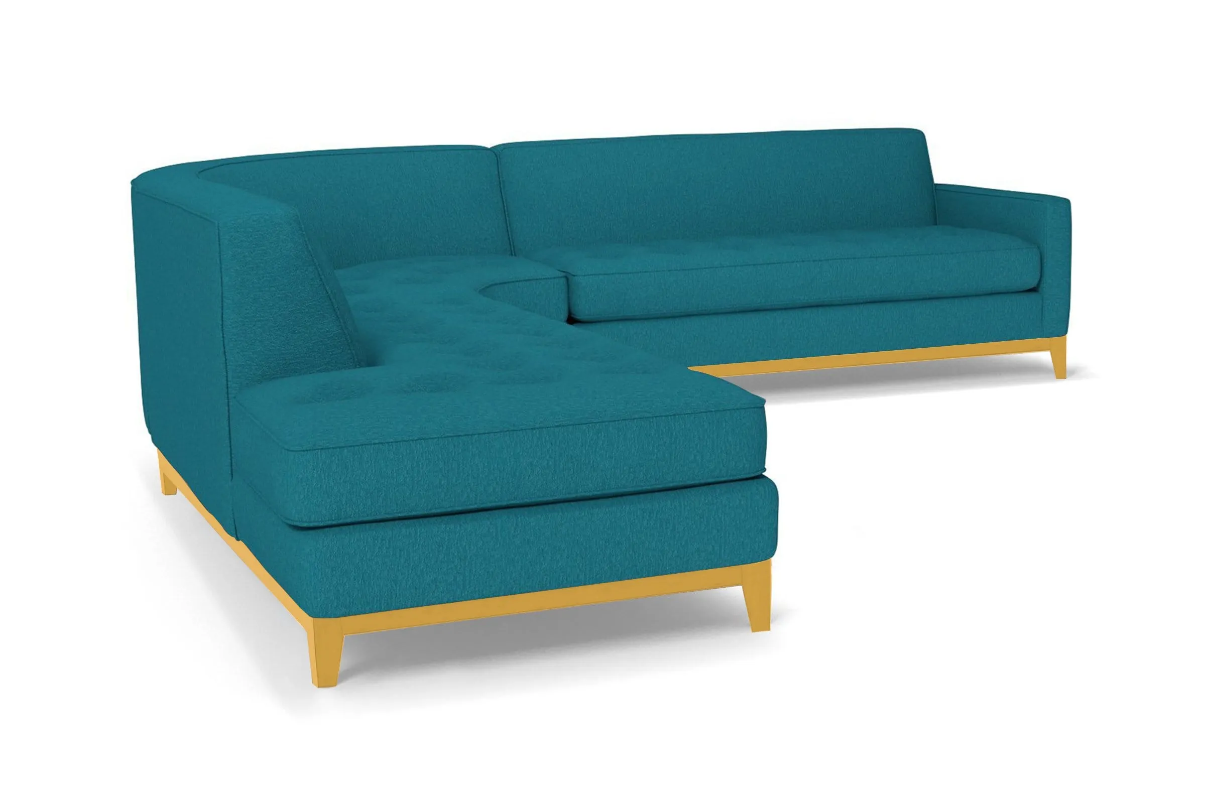 Monroe Drive 3pc Sectional Sofa :: Leg Finish: Natural / Configuration: LAF - Chaise on the Left