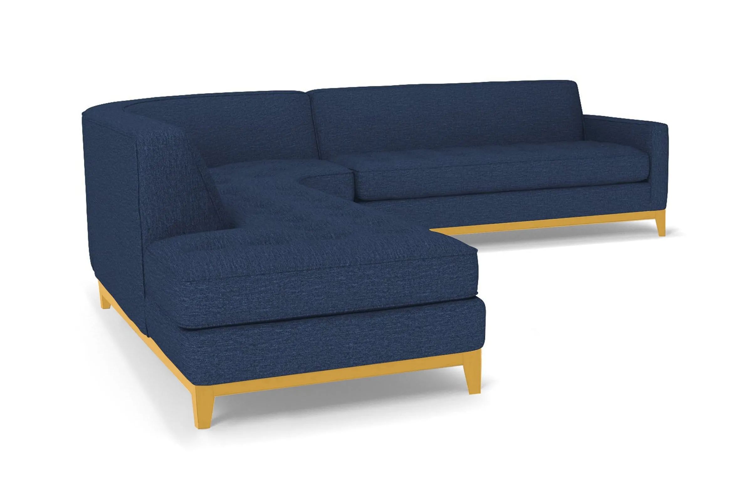 Monroe Drive 3pc Sectional Sofa :: Leg Finish: Natural / Configuration: LAF - Chaise on the Left