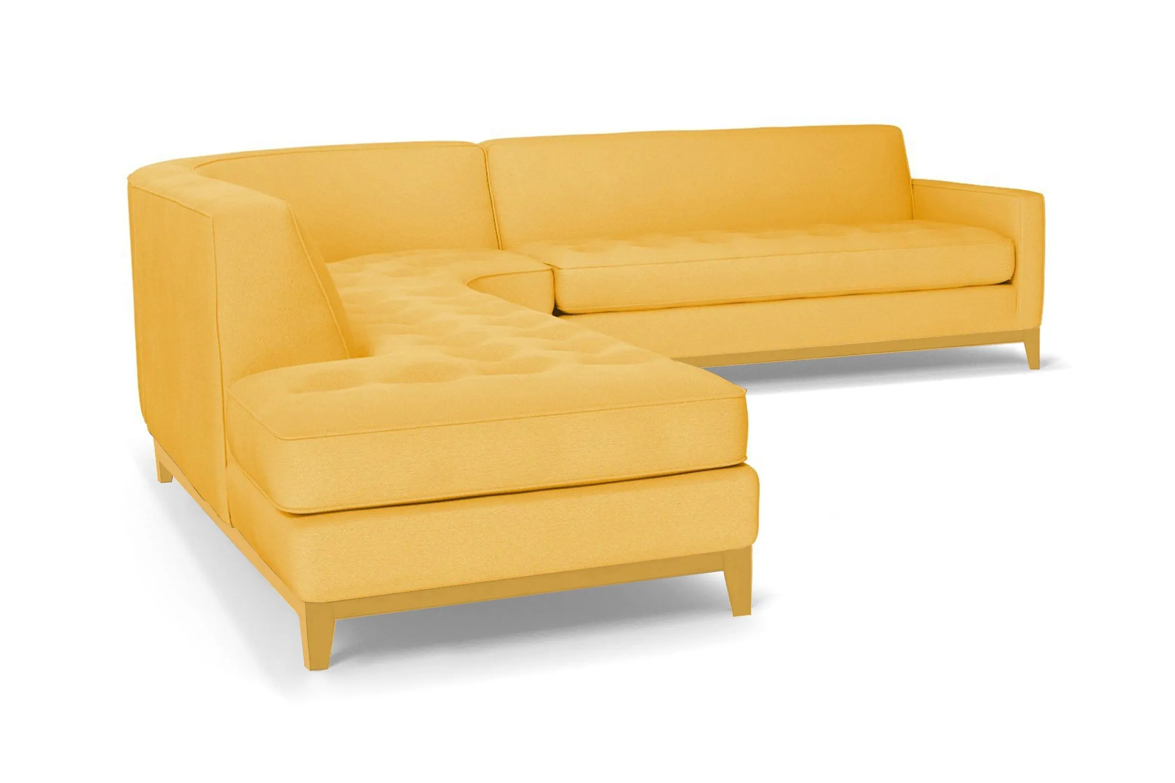 Monroe Drive 3pc Sectional Sofa :: Leg Finish: Natural / Configuration: LAF - Chaise on the Left