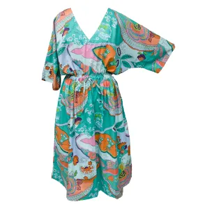 Multicolored Patchwork Cotton Maxi Dress UK Size 18-32 M167