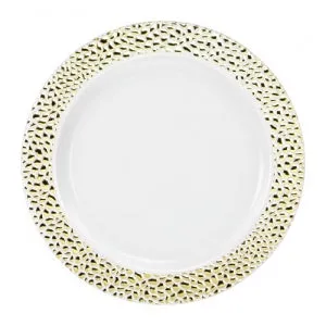 Pebbled - Gold - 10.25" Plate (Case Qty: 120)