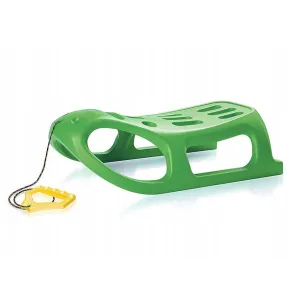 Plastic Kids Sled Sledge Strong and Fast Prosperplast Little Seal Design Cute Green