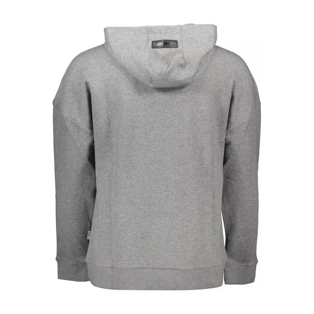 Plein Sport Gray Cotton Men Sweatshirt