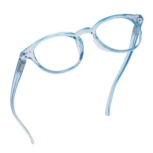 Round-Blue-Light-Blocking-Reading-Glasses-Light-Blue-Zero-Magnification-Computer-Glasses