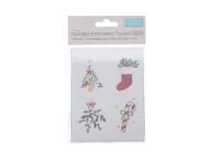 Washable Embroidery Transfer Paper: Christmas 4 Designs