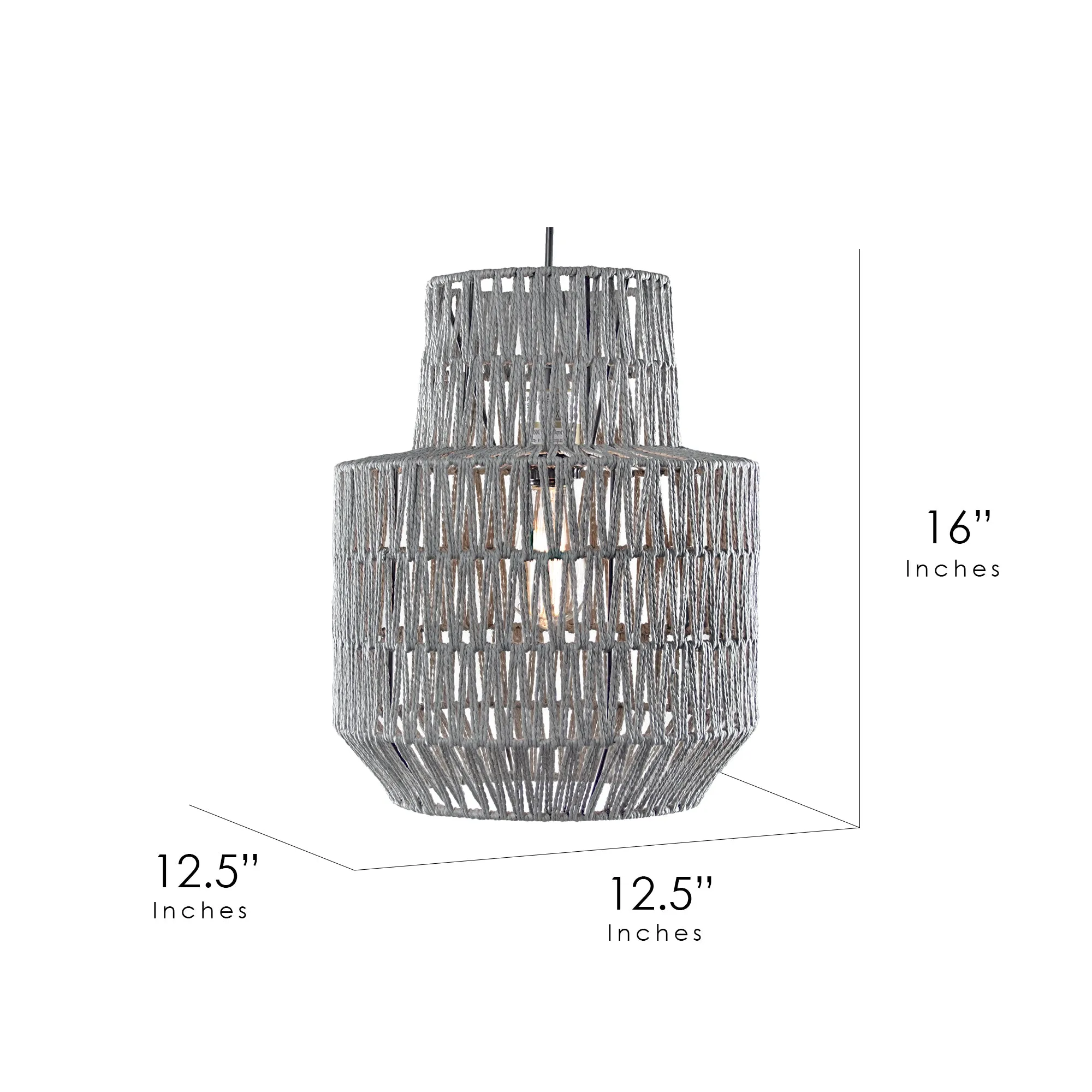 Woven Rope Hanging Pendant Lamp